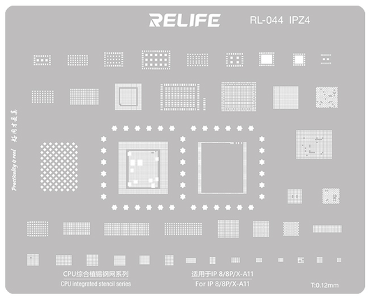 Grille BGA Relife RL-044 IPZ4 pour Apple iPhone 8 / 8 Plus / X, CPU