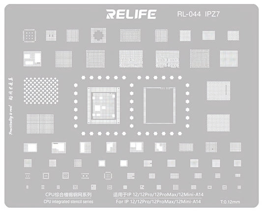 Grille BGA Relife RL-044 IPZ7 pour Apple iPhone 12 / 12 Pro / 12 Pro Max / 12 mini, CPU