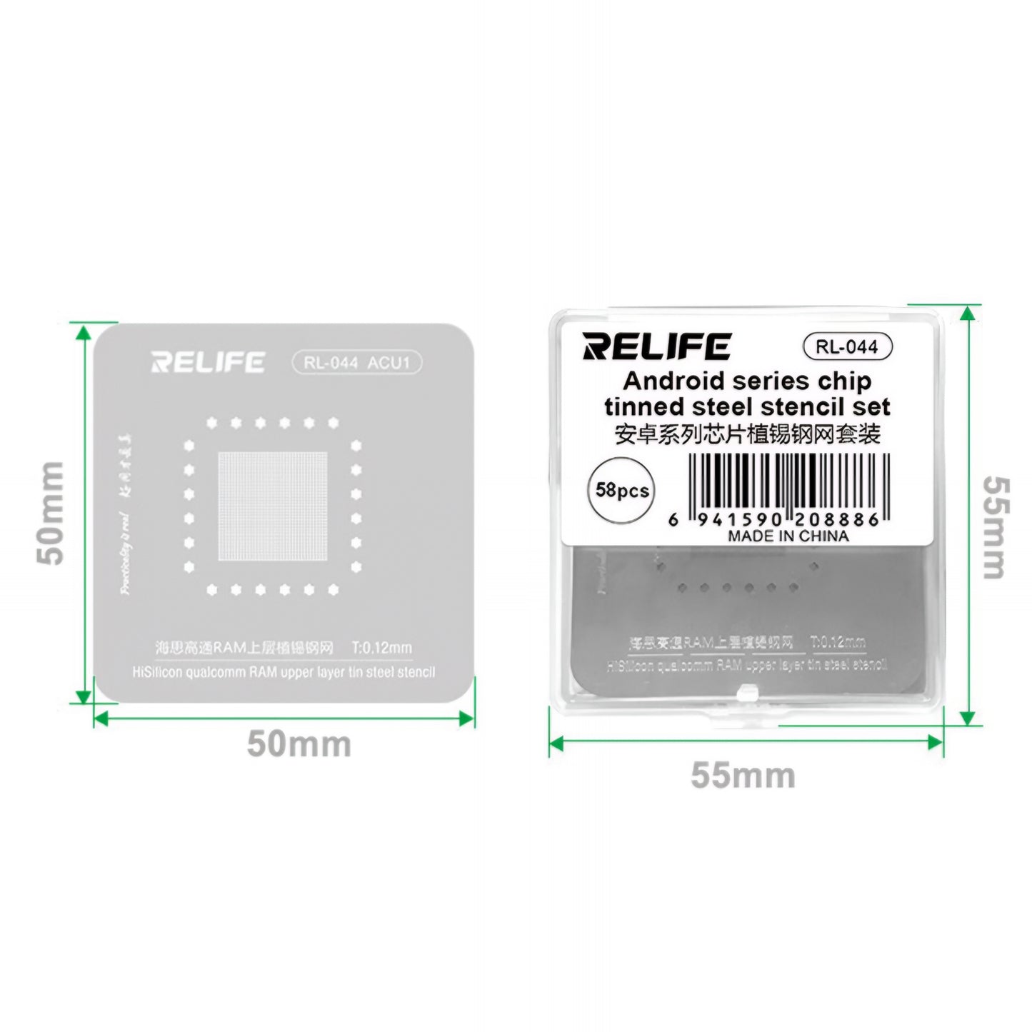 BGA-Schablone Relife RL-044 für Android-CPU