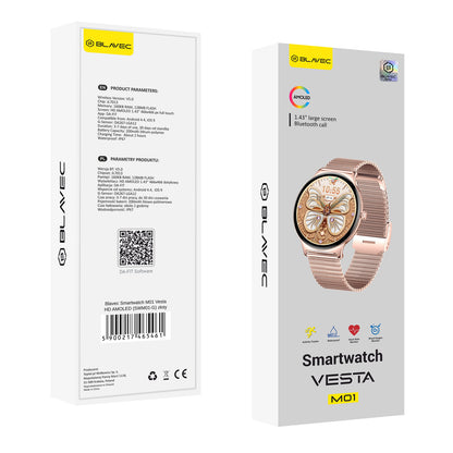 Smartwatch Blavec M01 Vesta Call, Roségold