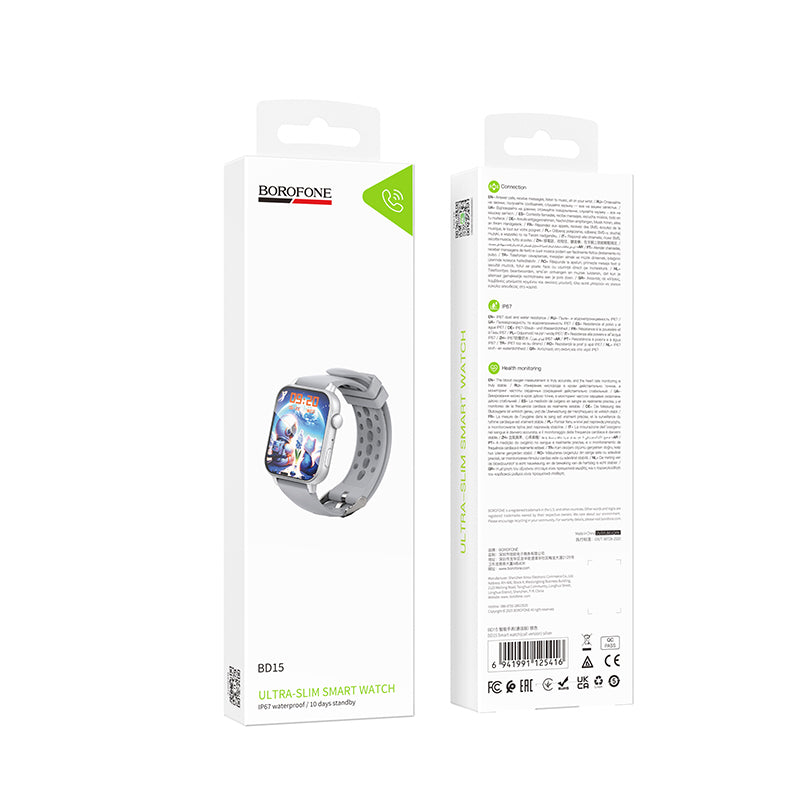 Montre connectée Borofone BD15 Call, Argent