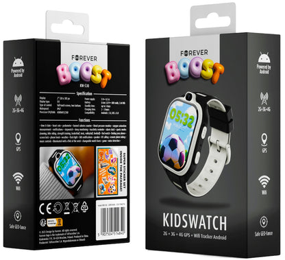 Smartwatch Forever Kids Boost KW-530 Call, Schwarz