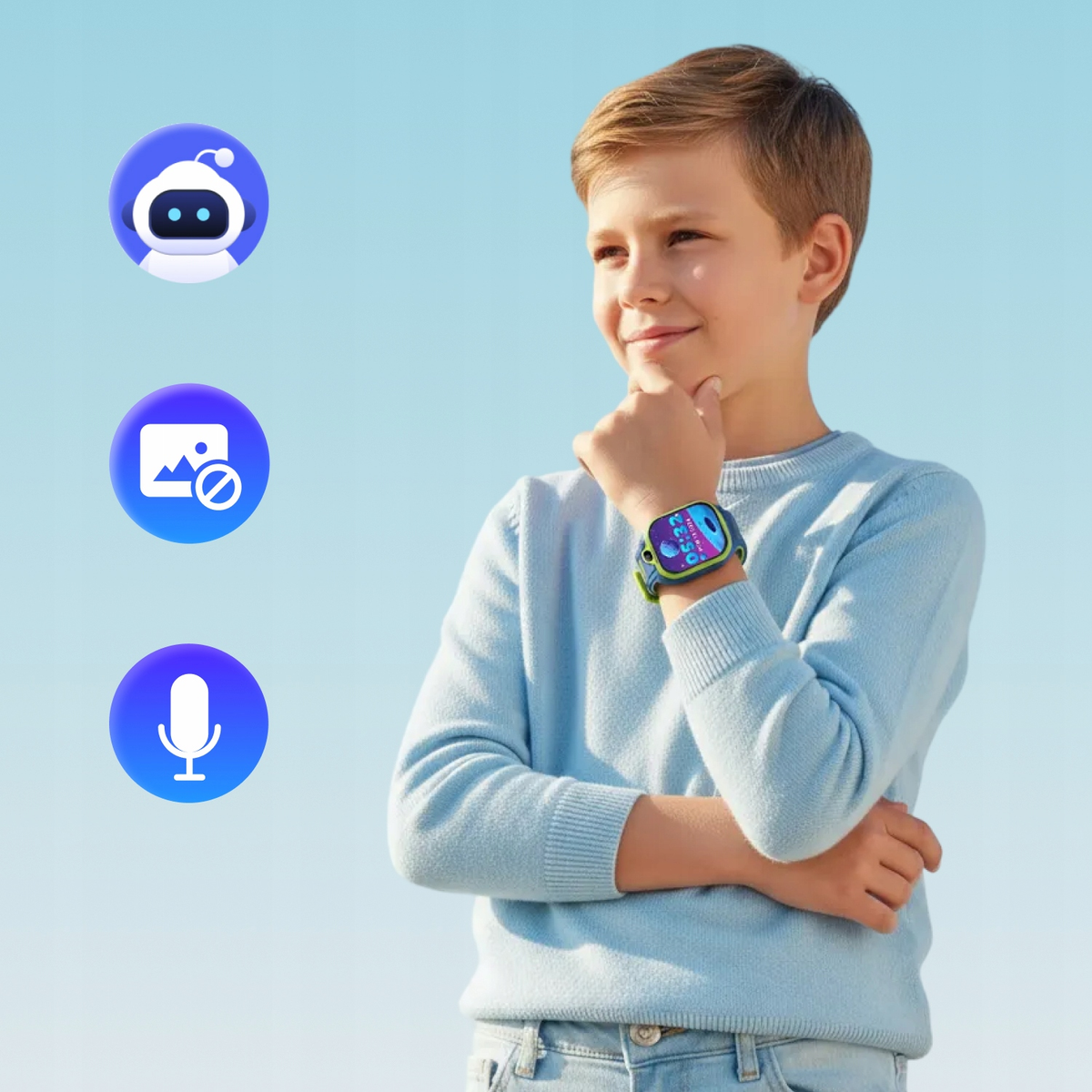 Montre connectée Forever Kids Boost KW-530 Call, Bleu