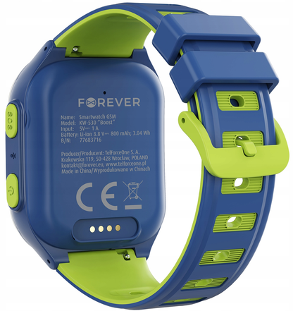 Montre connectée Forever Kids Boost KW-530 Call, Bleu