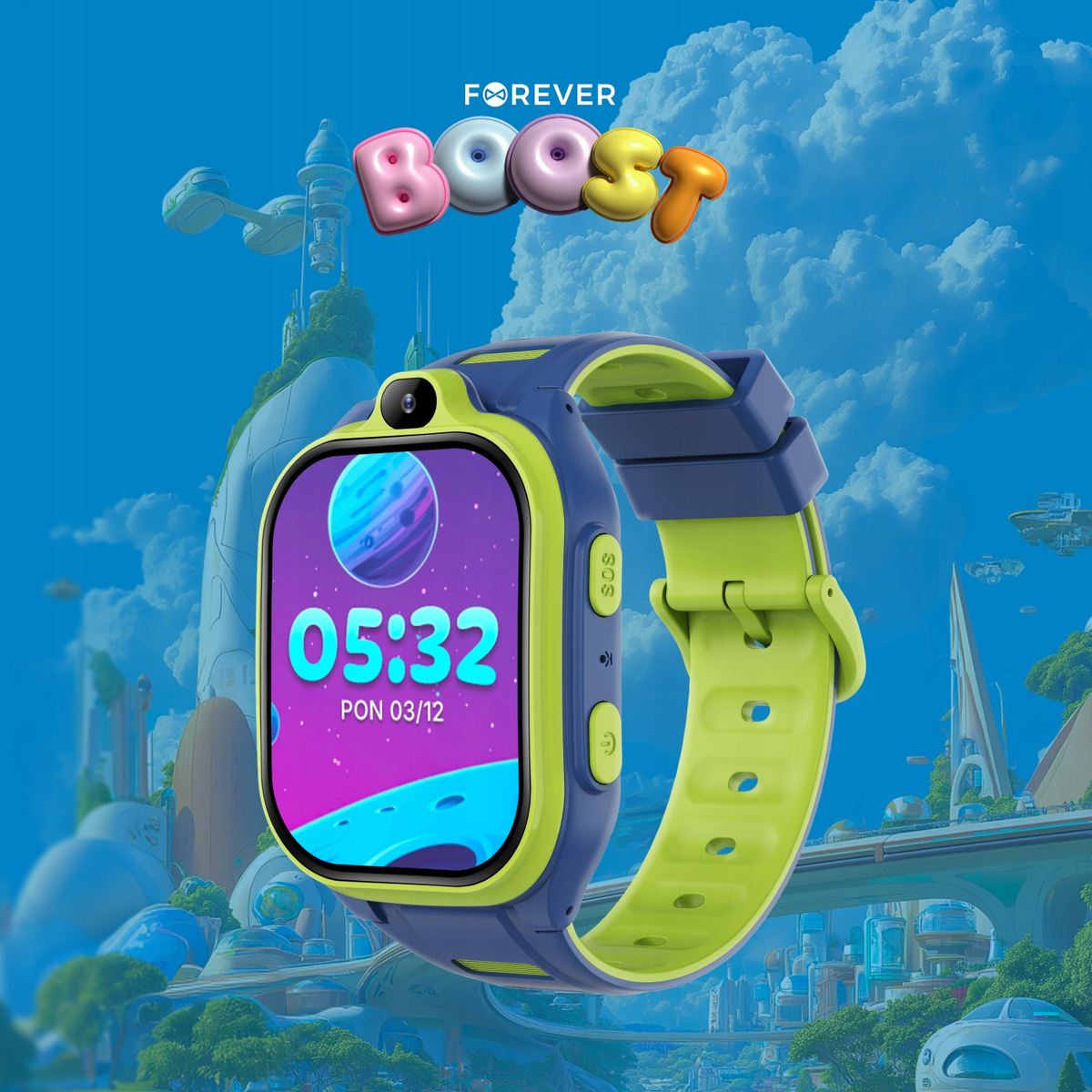 Montre connectée Forever Kids Boost KW-530 Call, Bleu