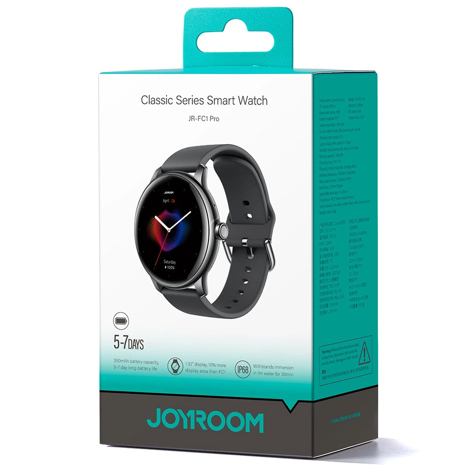 Smartwatch Joyroom JR-FC1 Pro Call, Schwarz