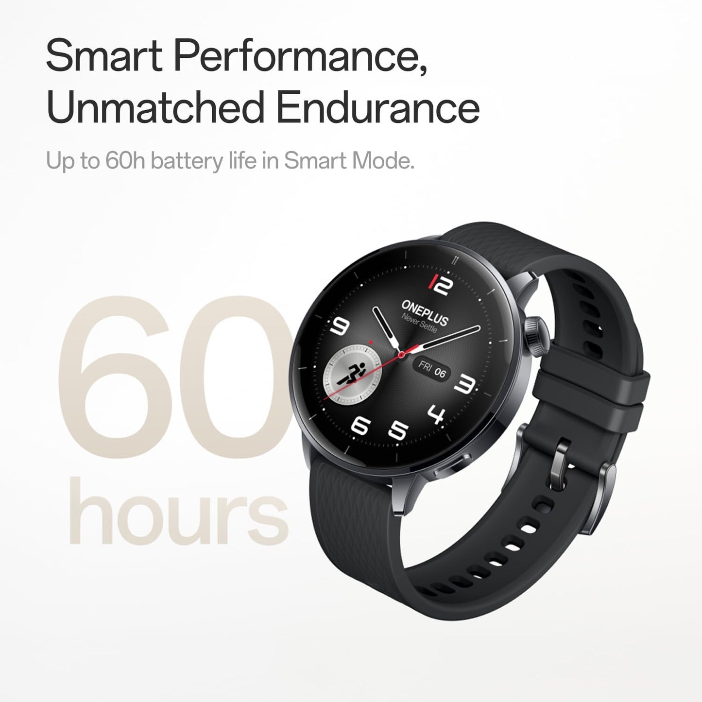 Smartwatch OnePlus Watch 3, 43mm, Silber 5491100422