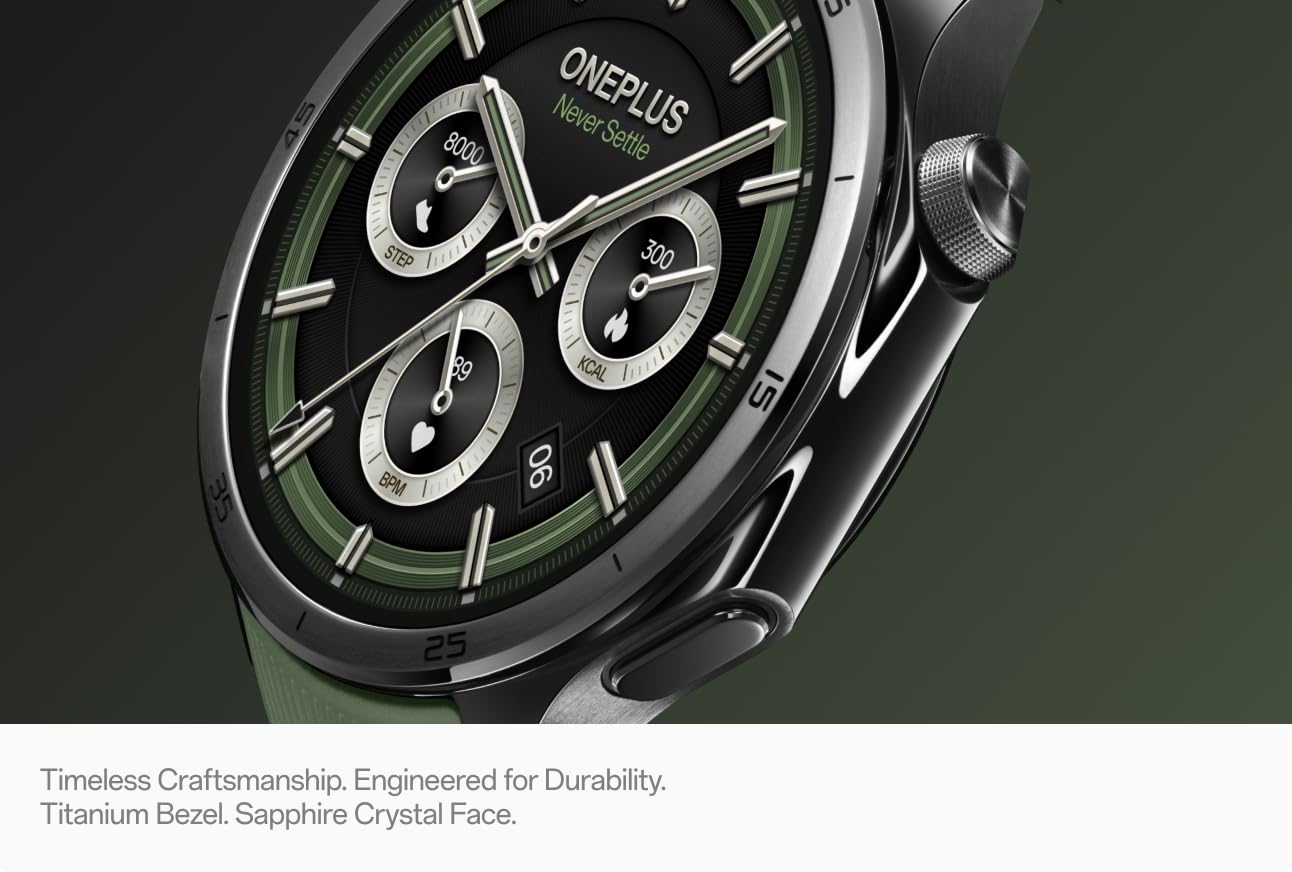 Montre connectée OnePlus Watch 3, 46mm, Vert, Reconditionné 5491100341