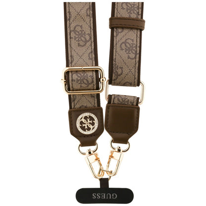 Guess 4G Strass Metall Logo Telefonkordel, Braun