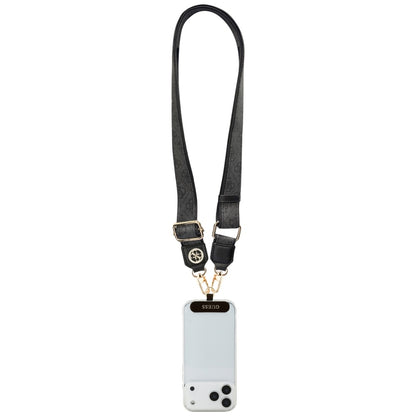 Cordon Téléphone Guess 4G Strass Logo Métallique, Noir