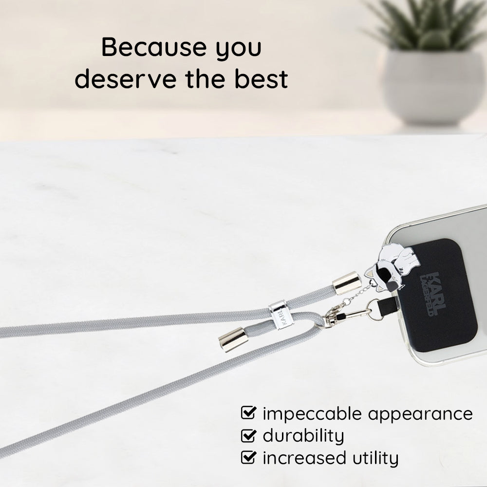 Cordon Téléphone Karl Lagerfeld Ikonik Karl, Universel, Noir