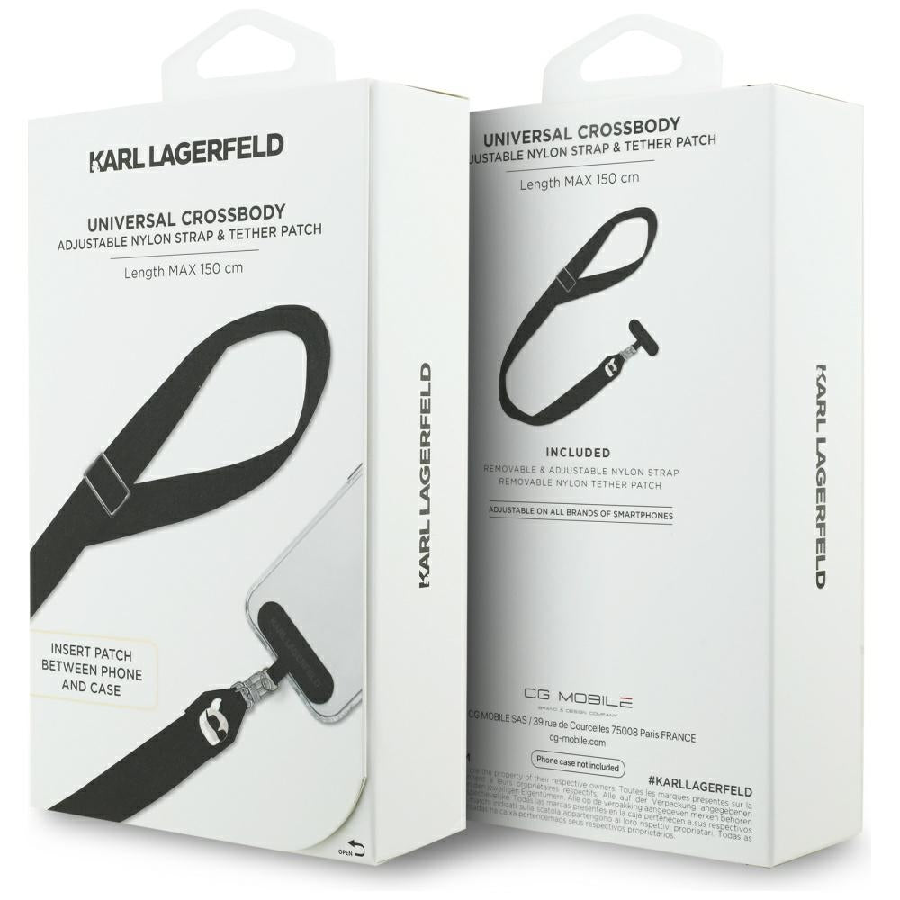 Cordon Téléphone Karl Lagerfeld Karl Metal Logo, Noir