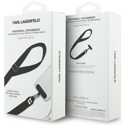 Cordon Téléphone Karl Lagerfeld Karl Metal Logo, Noir