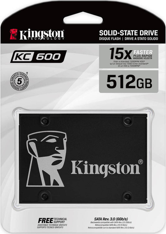 Solid State Drive (SSD) Kingston KC600, 512GB, 2,5 Zoll, SATA III SKC600/512G