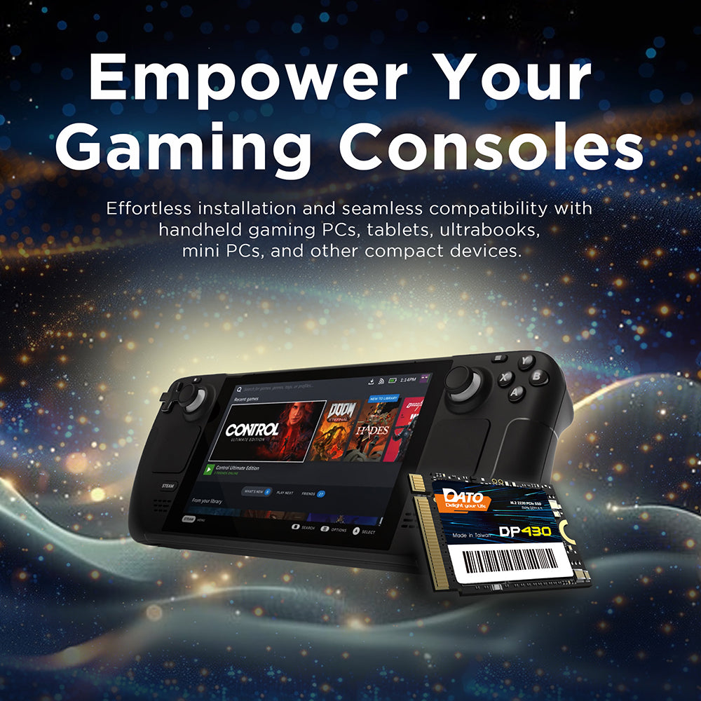 Solid State Drive (SSD) Dato DP430, NVME M.2 2230, PCIE Gen4x4, 1TB, Noir DP430SSD-1TB