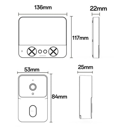 Sonnette Yesido KM27, Wi-Fi, 2K, Blanche