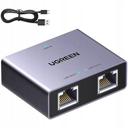 Splitter Réseau UGREEN NW301, RJ45 - 2 x RJ45, Gris