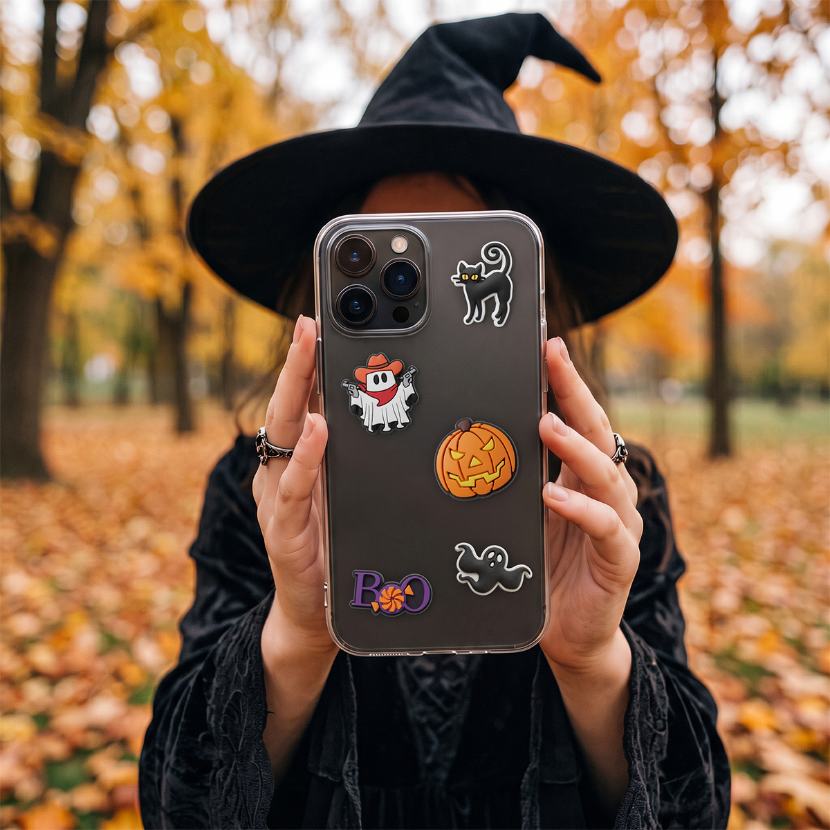 Autocollant 3D OEM Boo pour coque de téléphone / tablette, lot de 5 pièces, multicolore