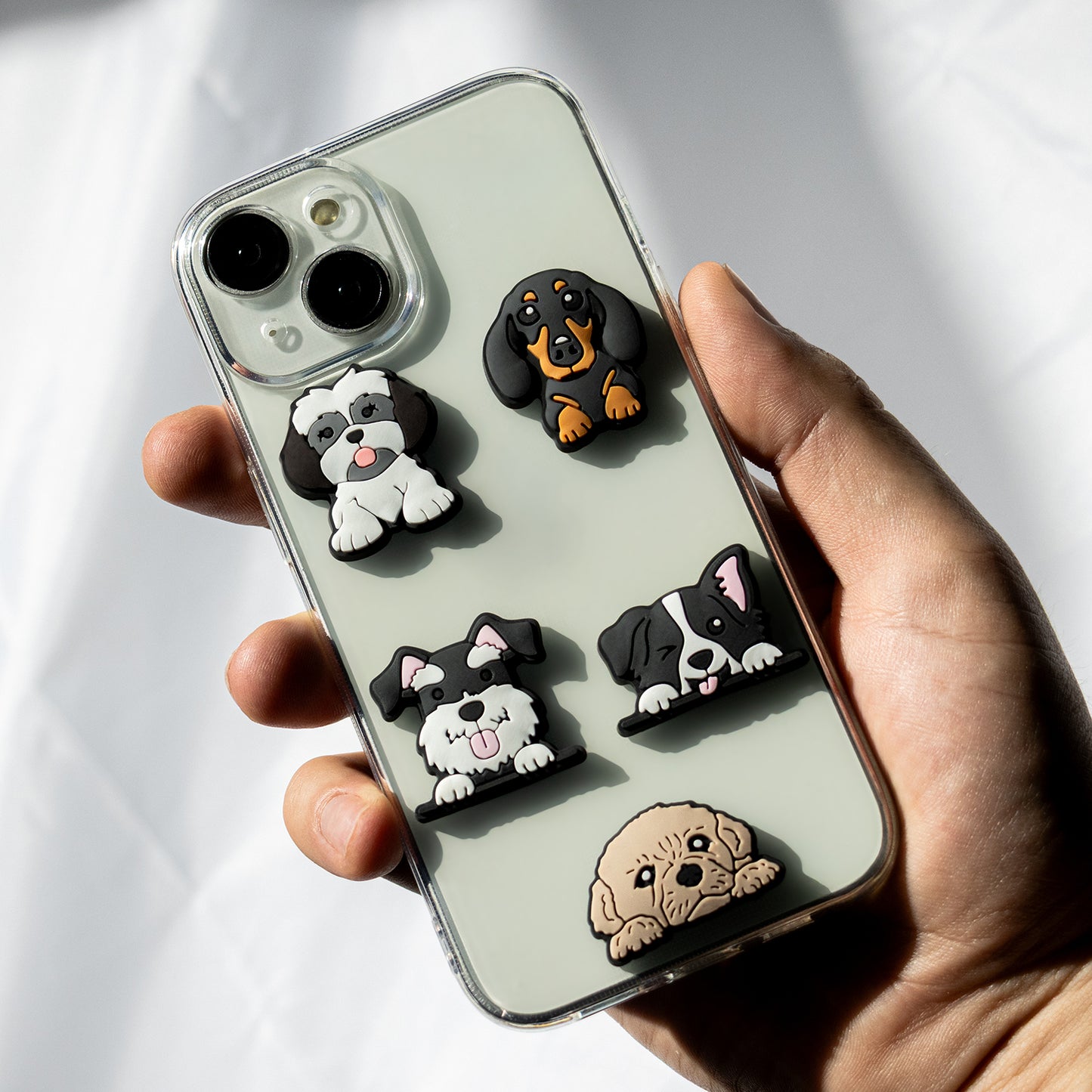 Sticker 3D OEM Chien pour Coque de Téléphone / Tablette, Set de 5 pièces, Multicolore