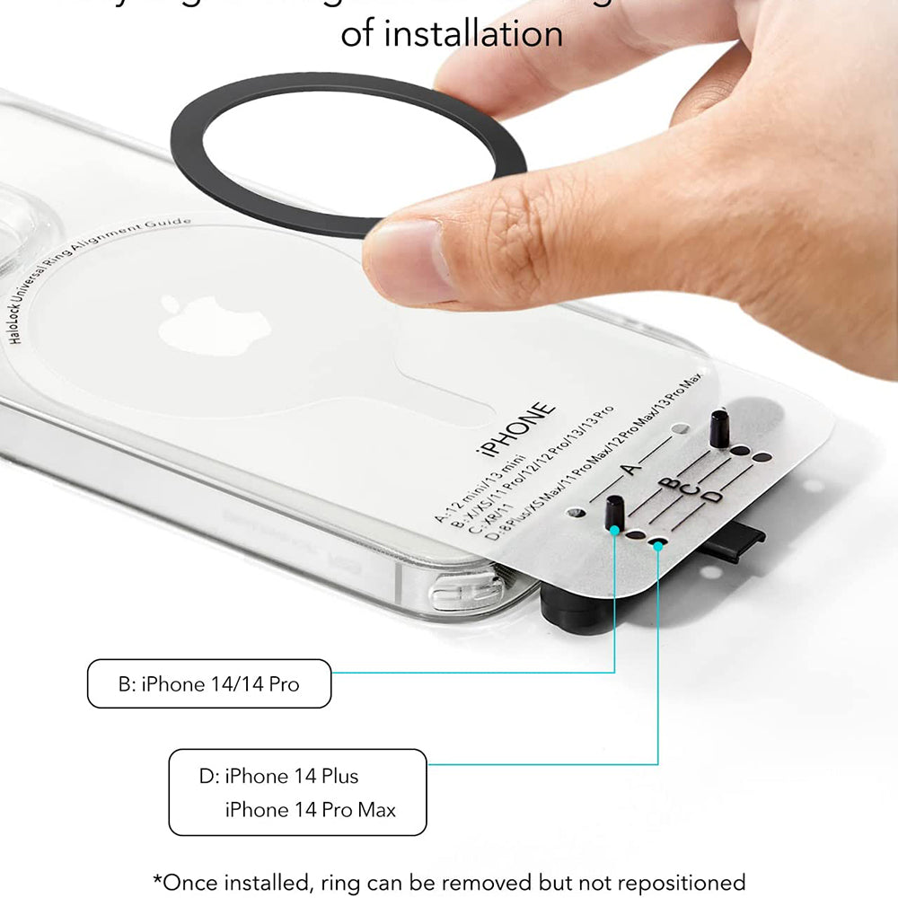 Metallischer ESR HaloLock Sticker, Set mit 2 Stück, Schwarz