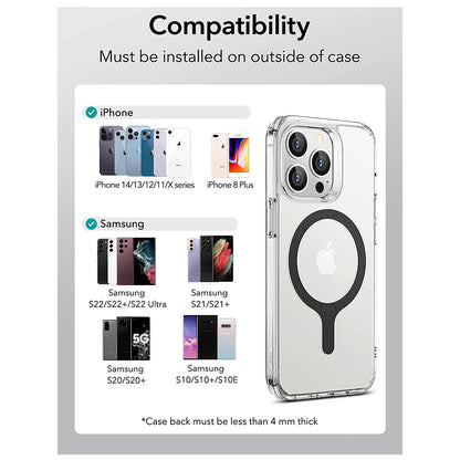 Metallischer ESR HaloLock Sticker, Set mit 2 Stück, Schwarz