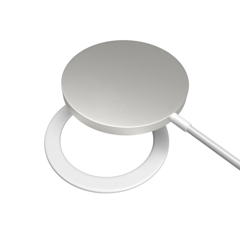 Metallischer Sticker, Weiß