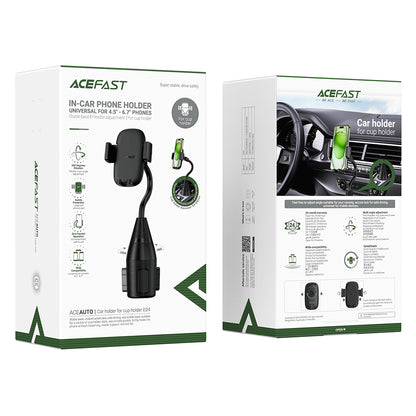 Support Auto Acefast D24, 4.5 pouces - 6.7 pouces, Noir