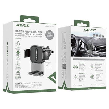 Support Auto Acefast D25, 4.5 pouces - 6.7 pouces, Noir