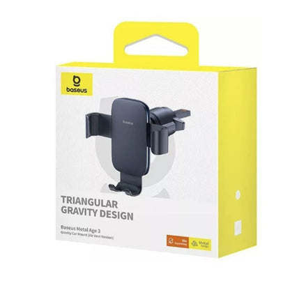 Support Auto Baseus Metal Age 3, 4,7 pouces - 6,7 pouces, Noir C40467600111-01