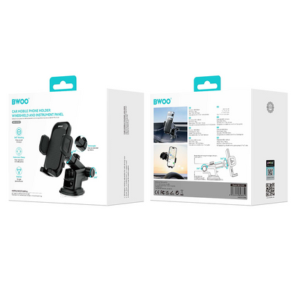 Support Auto BWOO BO-ZJ125, 4,7 pouces - 6,7 pouces, Noir