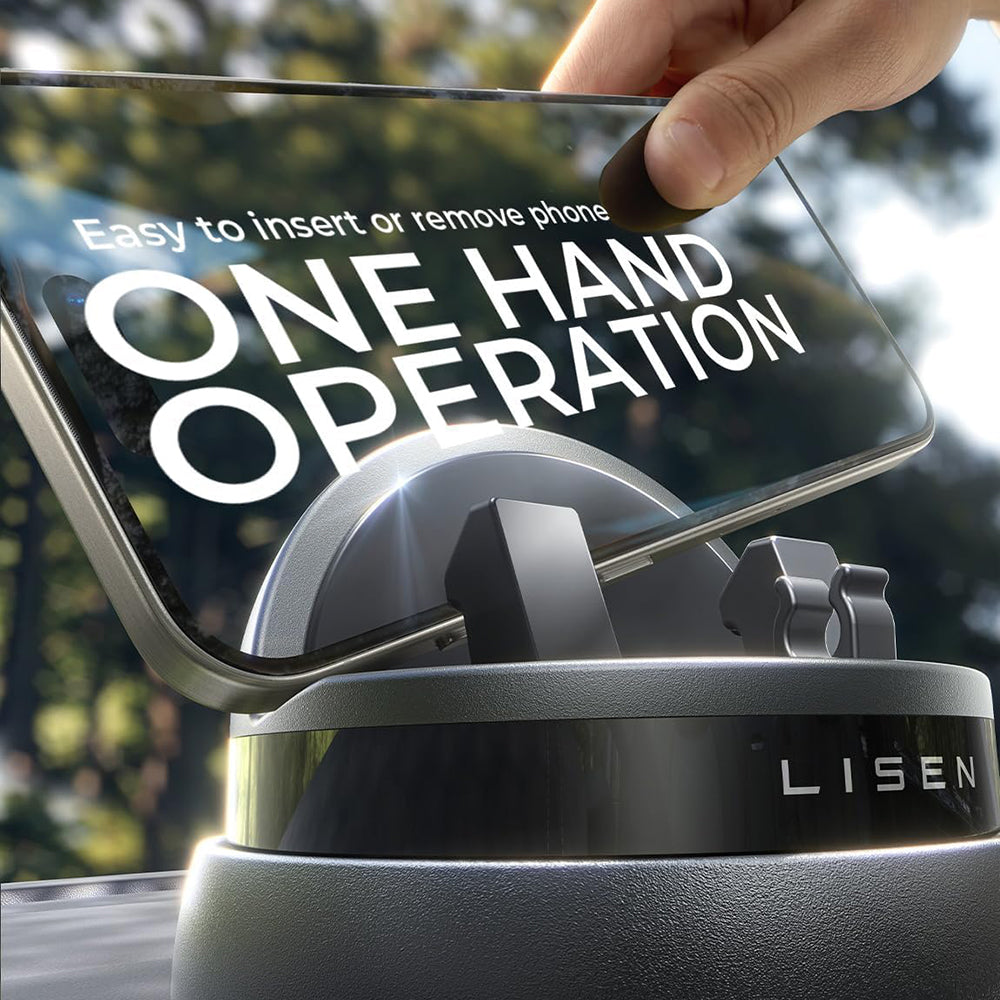 Autohalterung Lisen für Telefon / Tablet mit einer Dicke von 6mm - 13mm, Schwarz YL0224060015