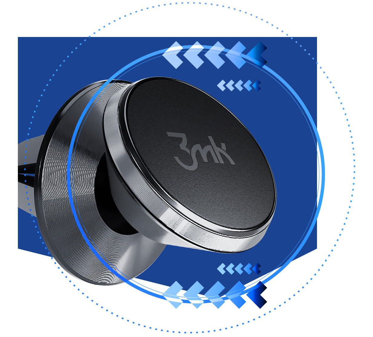3MK Magnetic Car Mount, Universal, Black