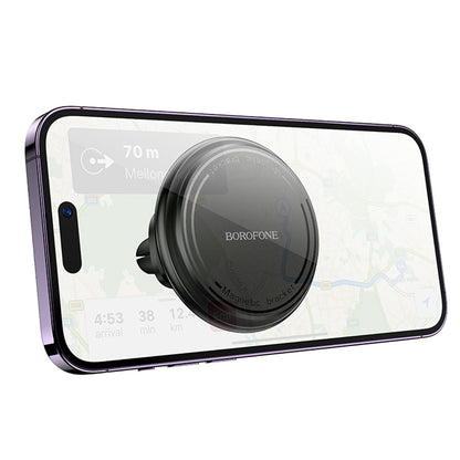 Support Auto Magnétique Borofone BH135 Parker, Universel, Noir