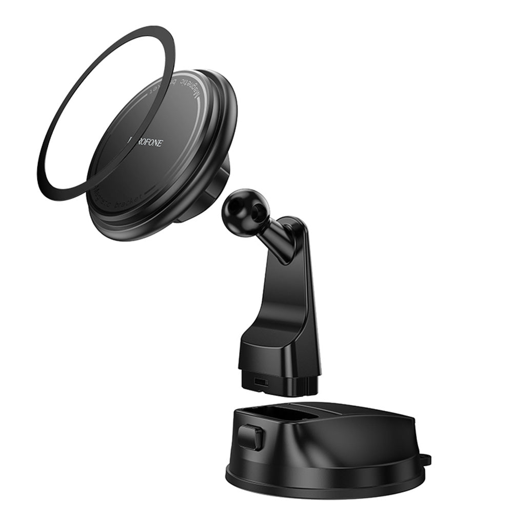 Support Auto Magnétique Borofone BH136 Parker, 4,5 pouces - 7 pouces, Noir