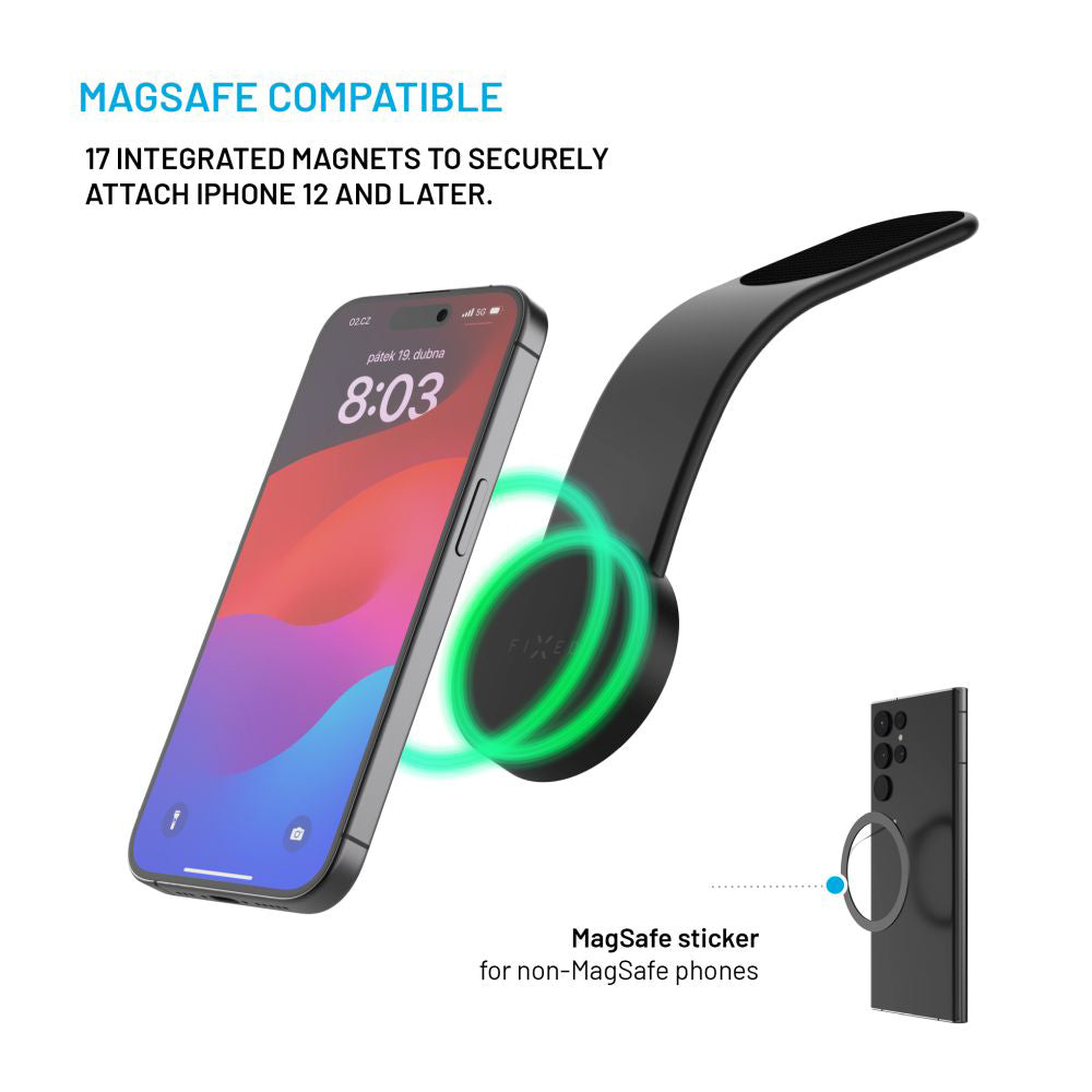 Support Auto Magnétique Fixed Mag Floppy, Universel, Noir