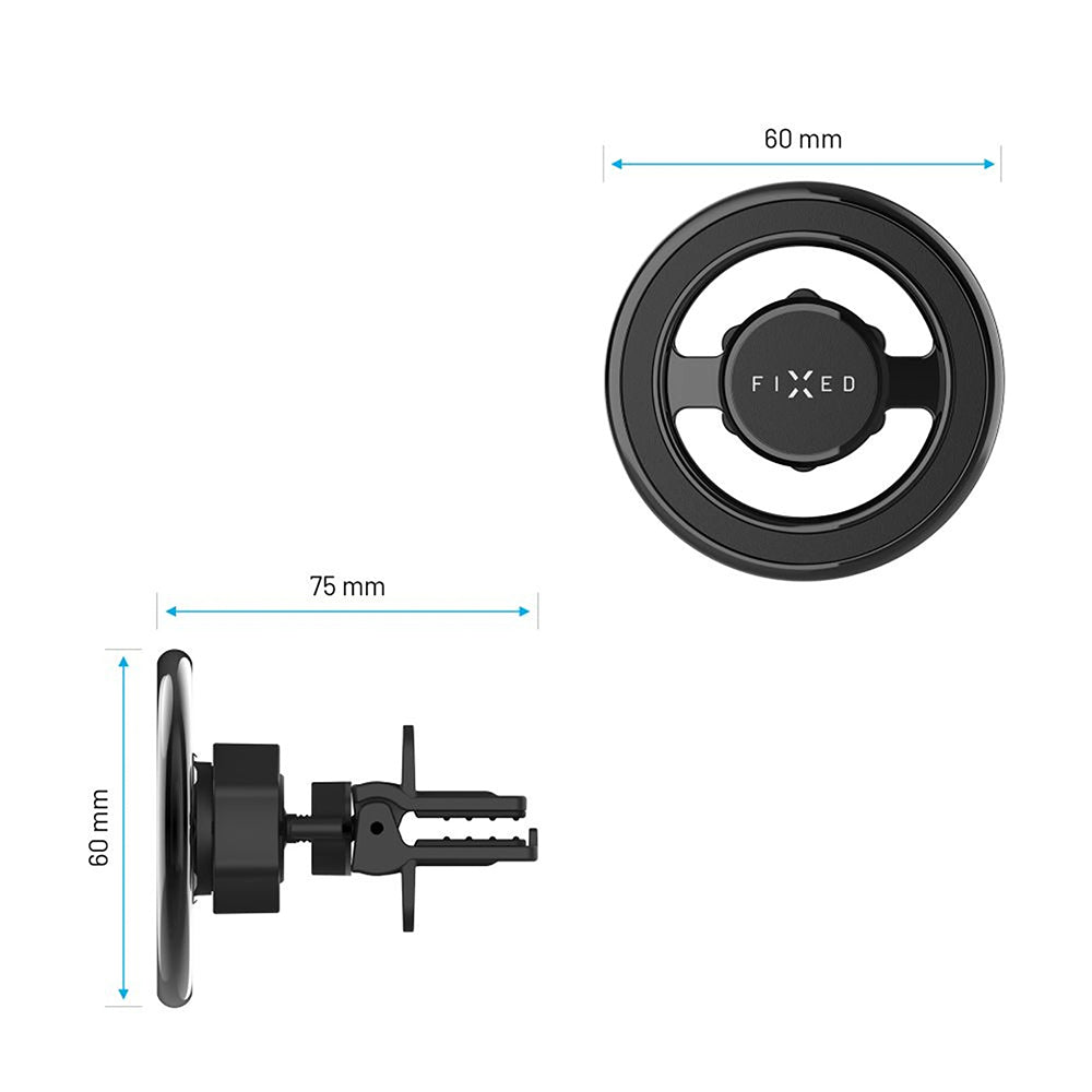 Support Auto Magnétique Fixe, Universel, Argenté