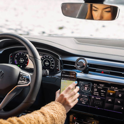 Support Auto Magnétique Fixe, Universel, Argenté