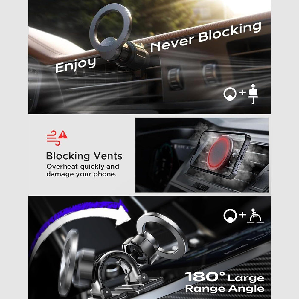 Lisen Magnetic Car Holder, Universal, Black YL0223110033