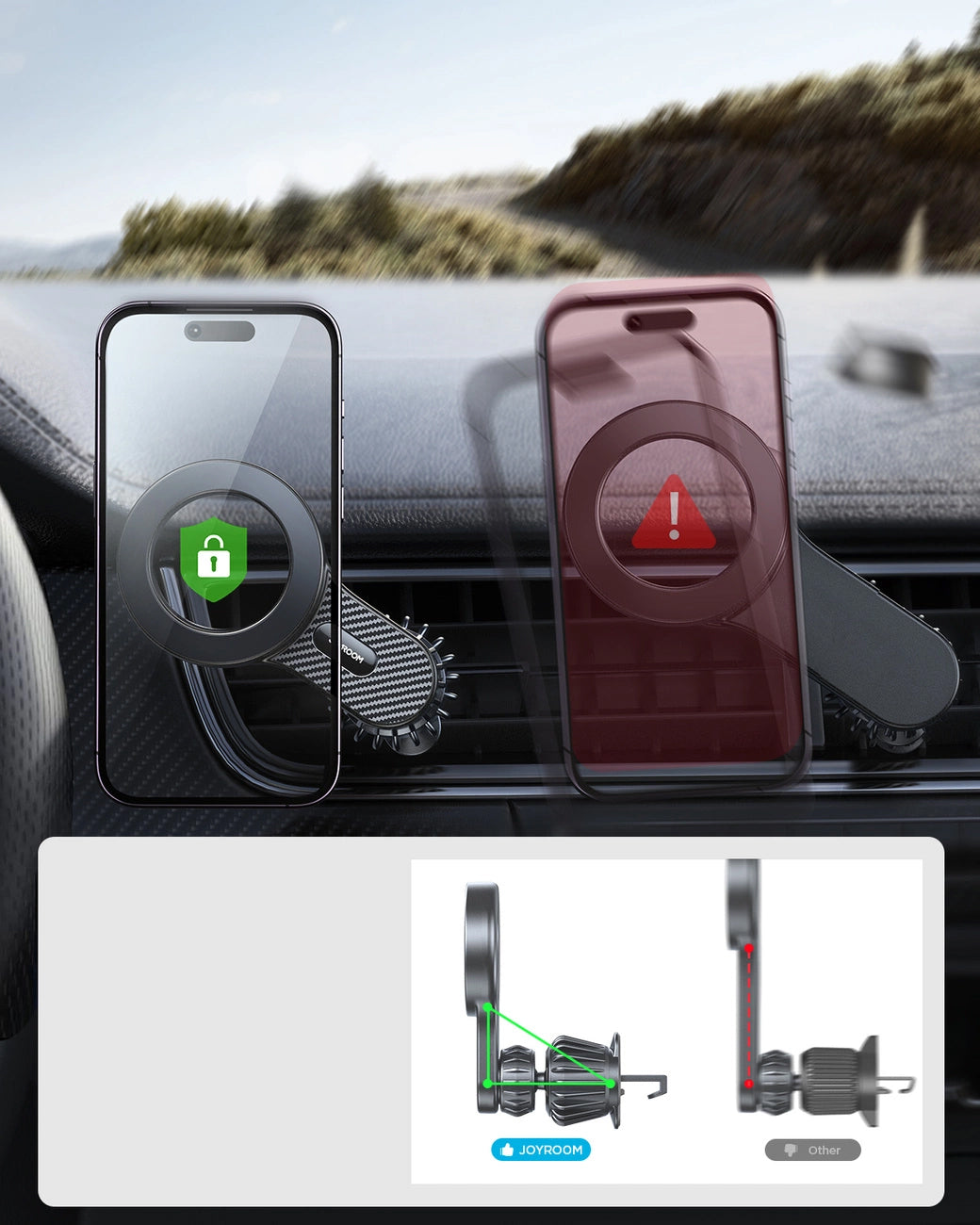 Magnetische Autohalterung Joyroom JR-ZS355 Air Vent, Universal, Schwarz