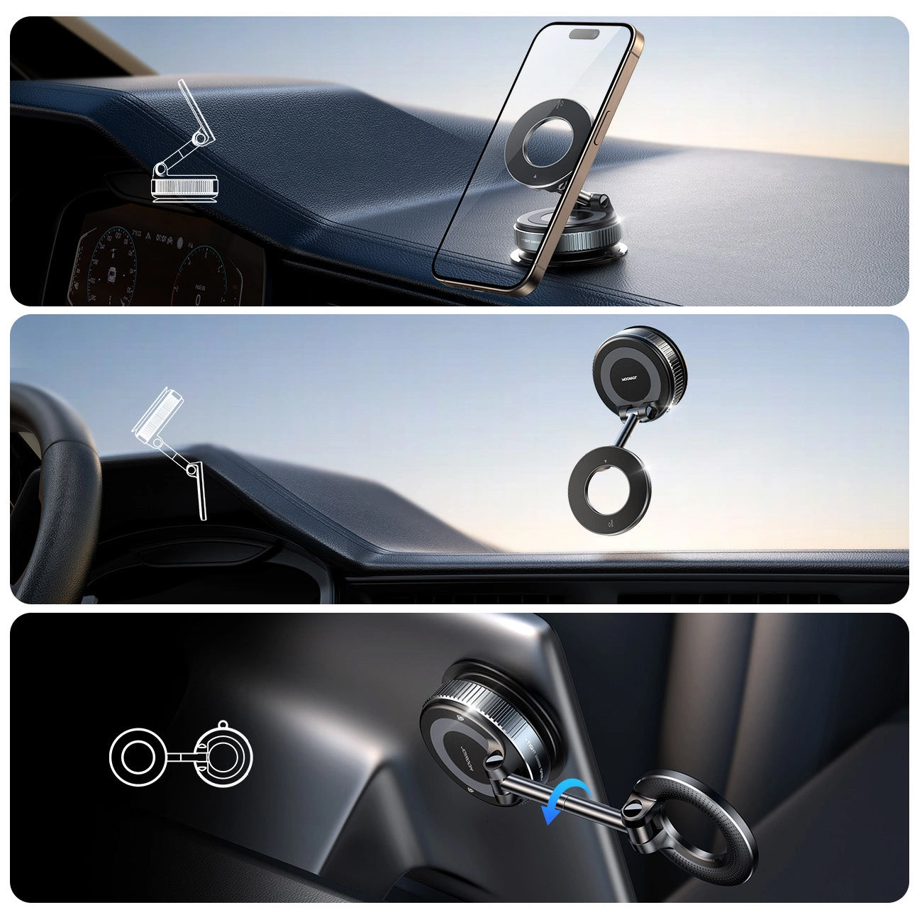 Support Auto Magnétique Joyroom JR-ZS501, Universel, Noir