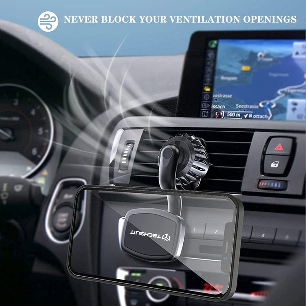 Support Auto Magnétique Techsuit S3, Universel, Noir