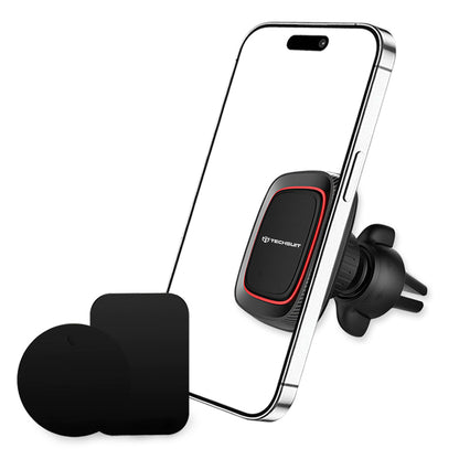 Magnetische Autohalterung Techsuit S4, Universal, Schwarz Rot