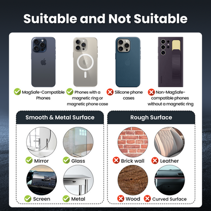 Support Auto Magnétique XO Design C155, Universel, Noir