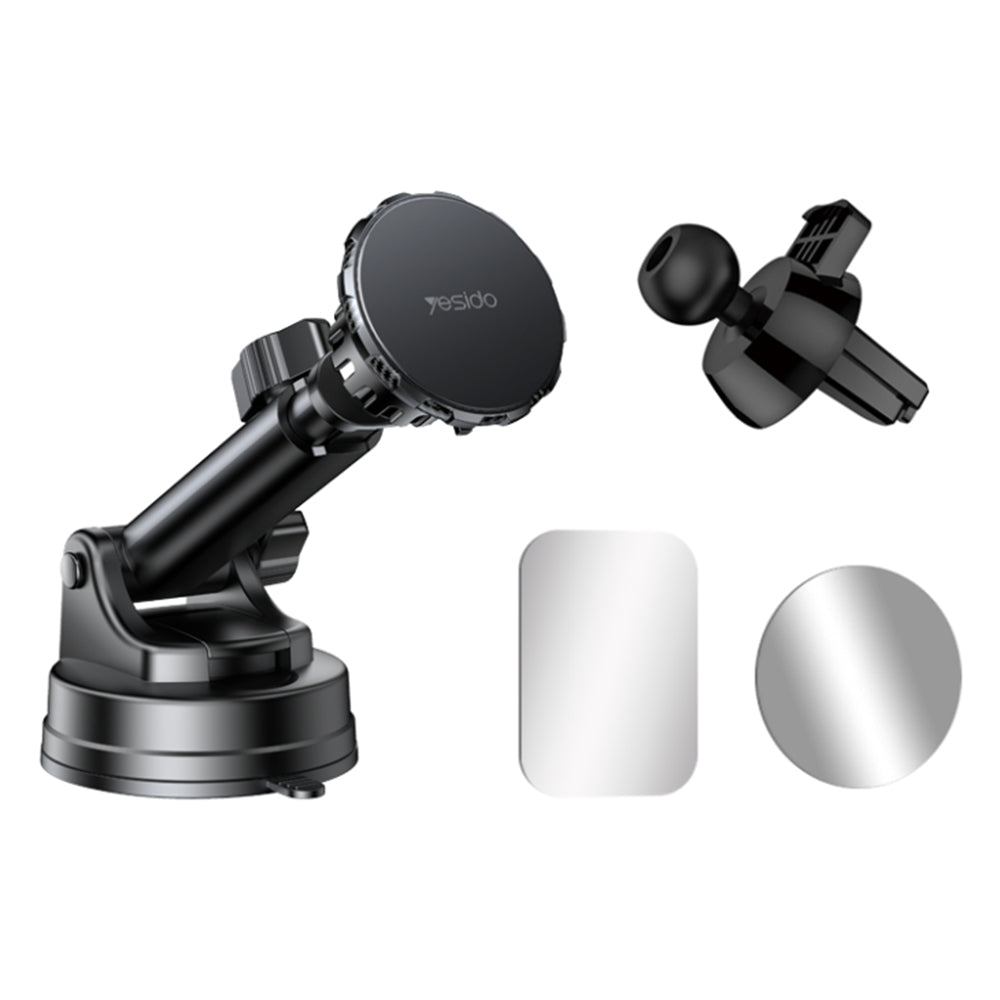Support Auto Magnétique Yesido C160, Universel, Noir