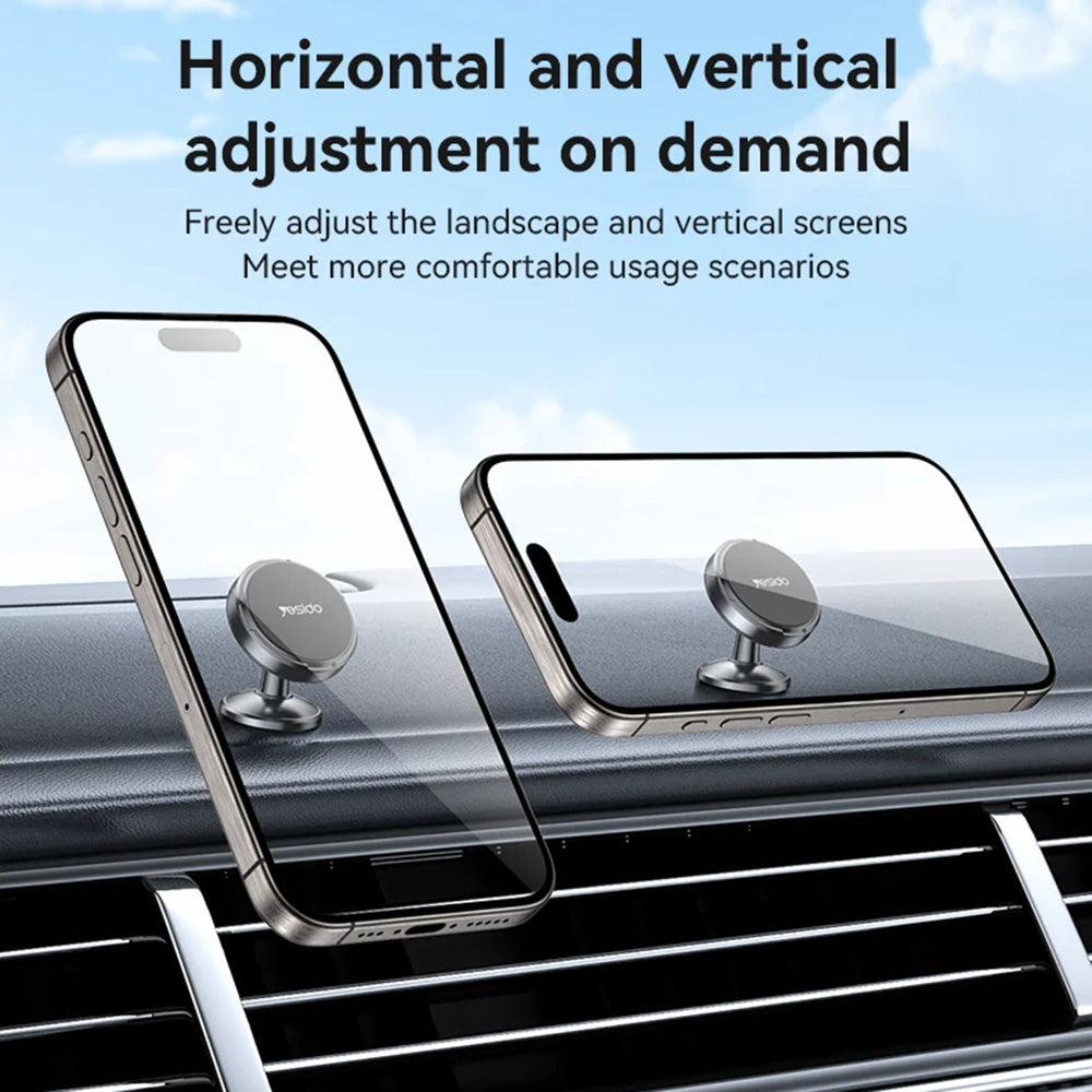 Support Auto Magnétique Yesido C215, Universel, Noir