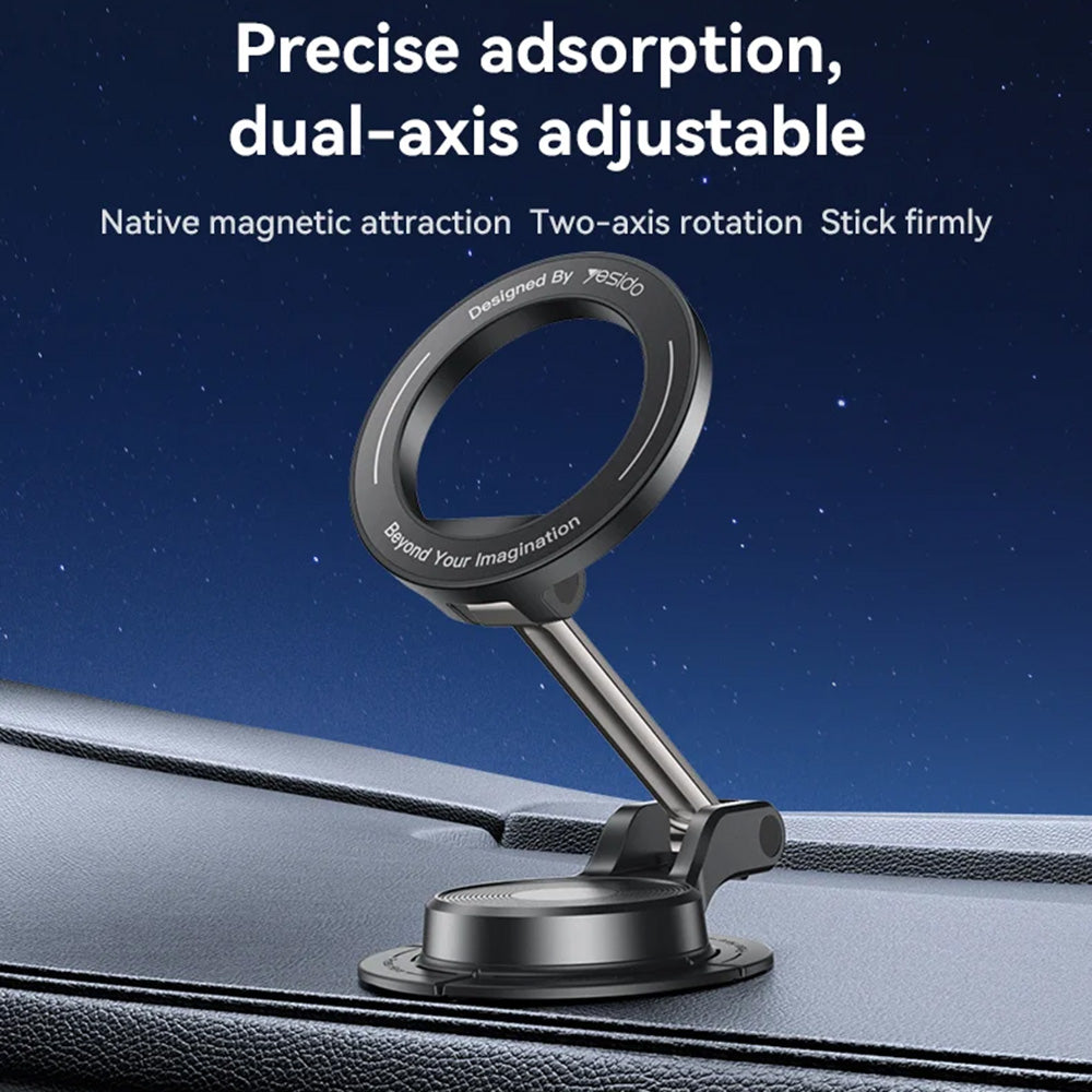 Support Auto Magnétique Yesido C218, Universel, Noir