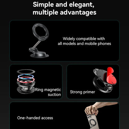 Support Auto Magnétique Yesido C218, Universel, Noir