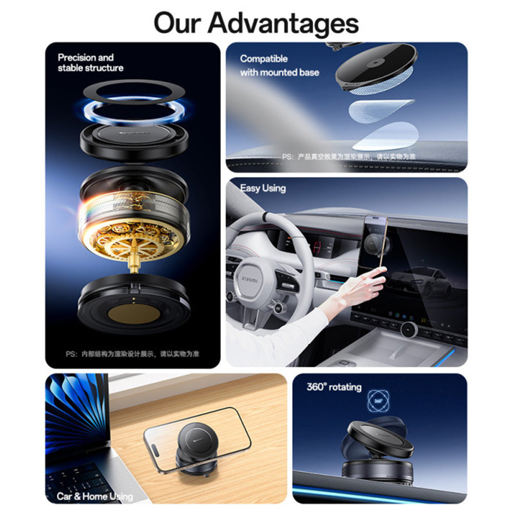 Support Auto Magnétique Yesido C227, Universel, Noir