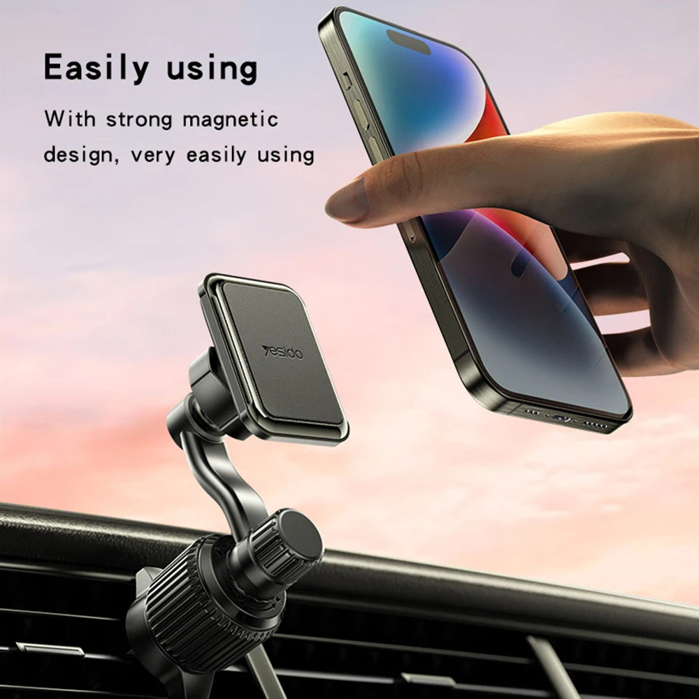 Support Auto Magnétique Yesido C244, Universel, Noir