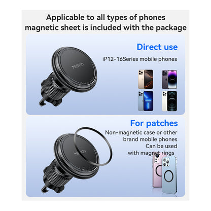 Support Auto Magnétique Yesido C252, Universel, Noir